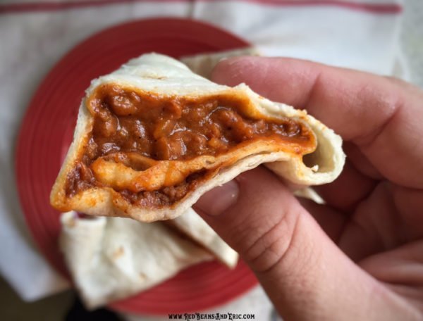 Chili Cheese Burrito inspired by the Taco Bell Chilito | Red Beans and Eric